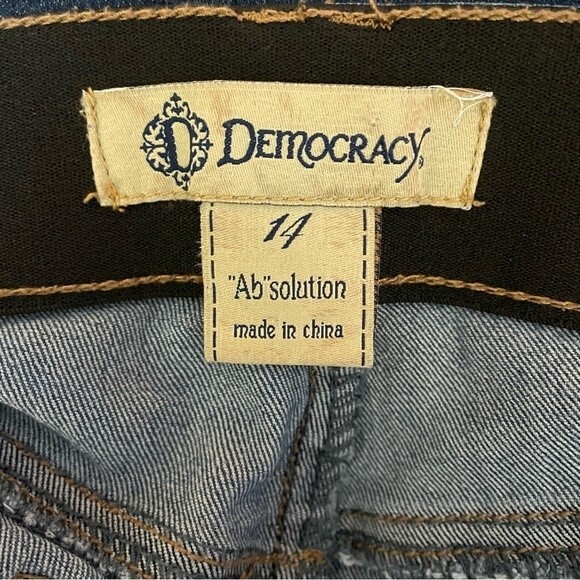 Democracy "Ab"solution Blue Denim Jegging Booty Lift Jeans Size 14 Stretch - Picture 8 of 9